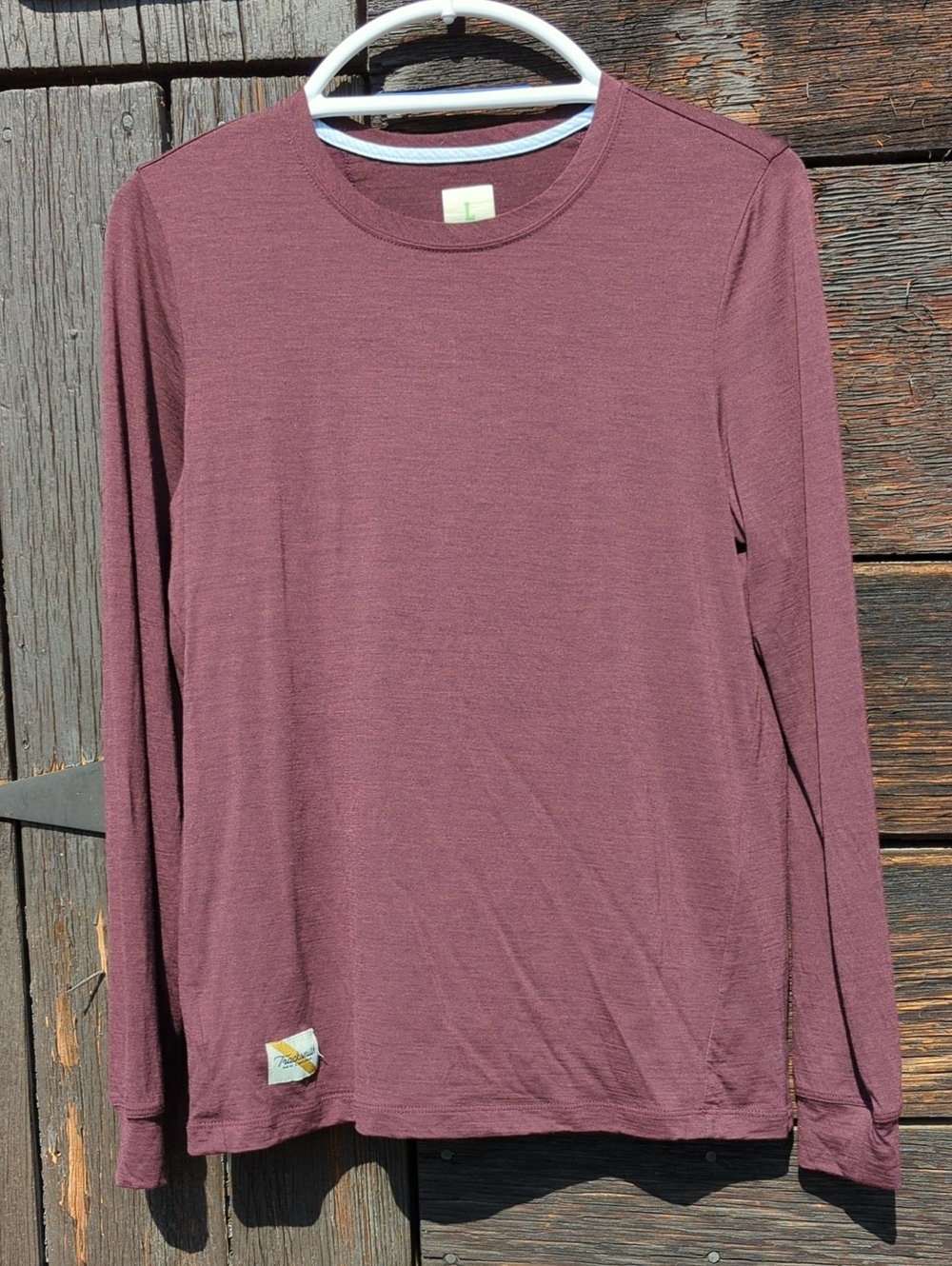 Tracksmith Harrier Longsleeve, Wine, Women's L